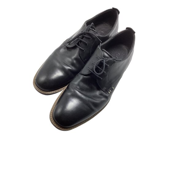 Ecco Mens Dress Shoes Black Leather Lace-Up Derby Style  Size 46, US 12*NWOB - Picture 1 of 14
